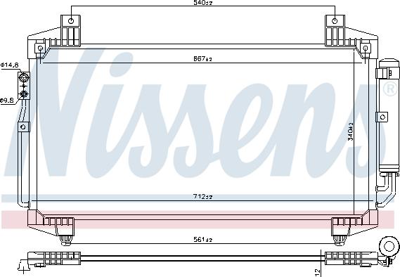 NISSENS 940936 - Конденсатор кондиционера abcparts.ee