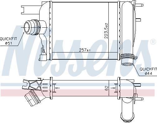 NISSENS 96529 - Интеркулер, теплообменник турбины abcparts.ee