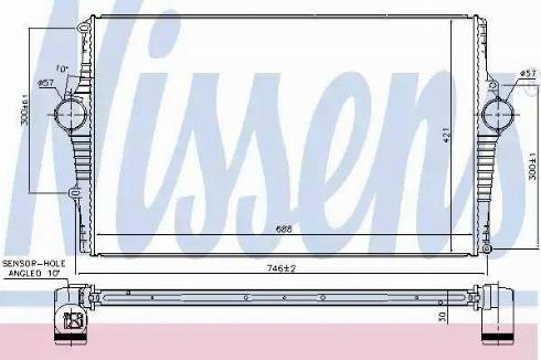 NISSENS 96381 - Интеркулер, теплообменник турбины abcparts.ee