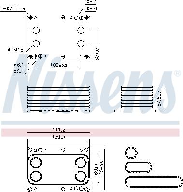 NISSENS 90921 - Масляный радиатор, двигательное масло abcparts.ee