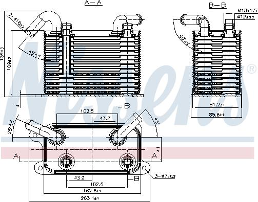 Nissens 90722 - Масляный радиатор, автоматическая коробка передач abcparts.ee