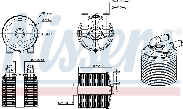 NISSENS 91506 - Масляный радиатор, автоматическая коробка передач abcparts.ee