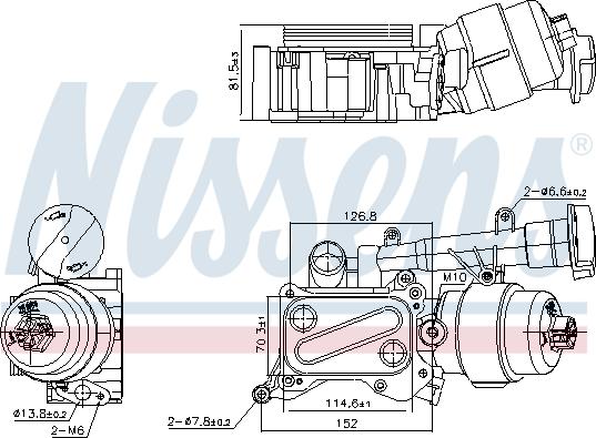 NISSENS 91346 - Масляный радиатор, двигательное масло abcparts.ee