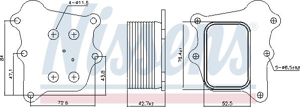 Nissens 91250 - Масляный радиатор, двигательное масло abcparts.ee