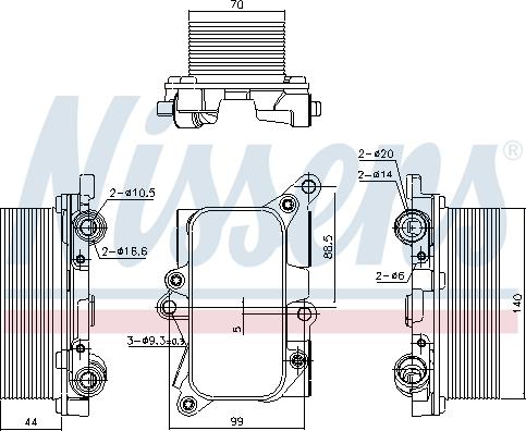 Nissens 91226 - Масляный радиатор, автоматическая коробка передач abcparts.ee
