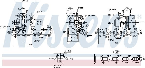 NISSENS 93460 - Турбина, компрессор abcparts.ee