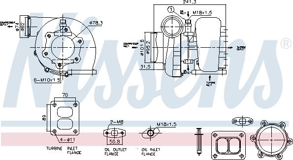 NISSENS 93598 - Турбина, компрессор abcparts.ee