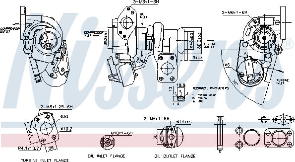 NISSENS 93559 - Турбина, компрессор abcparts.ee