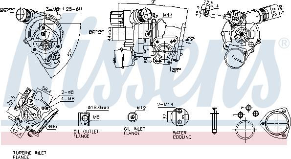 Nissens 93557 - Турбина, компрессор abcparts.ee