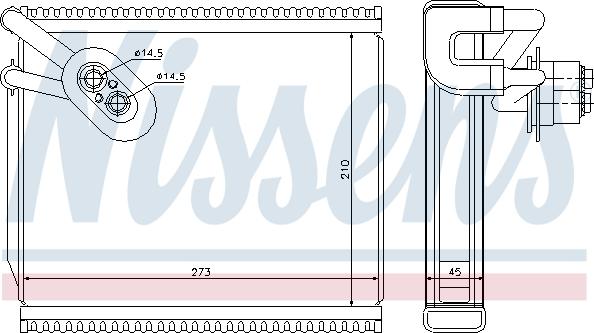 NISSENS 92291 - Испаритель, кондиционер abcparts.ee
