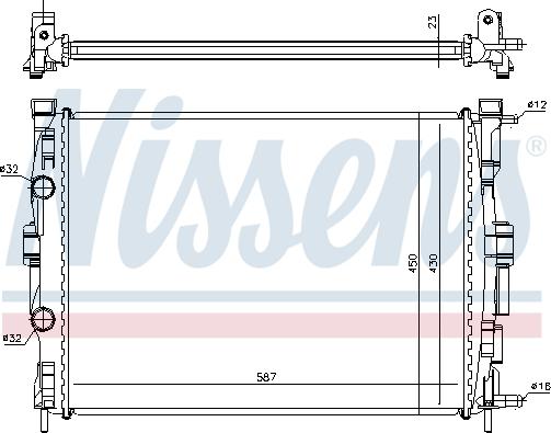 NISSENS 690669 - Радиатор, охлаждение двигателя abcparts.ee