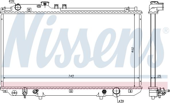 NISSENS 64658 - Радиатор, охлаждение двигателя abcparts.ee