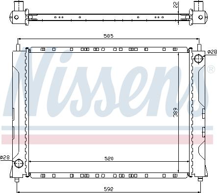 Nissens 642161 - Радиатор, охлаждение двигателя abcparts.ee