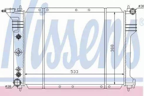 Nissens 60976 - Радиатор, охлаждение двигателя abcparts.ee