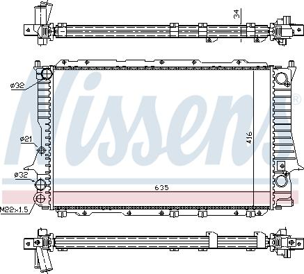 Nissens 698423 - Радиатор, охлаждение двигателя abcparts.ee