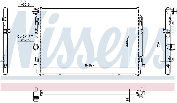 Nissens 606911 - Радиатор, охлаждение двигателя abcparts.ee