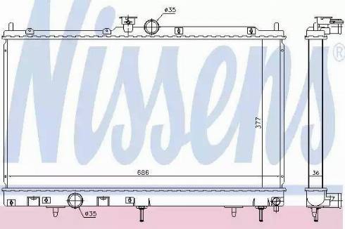 NISSENS 628968 - Радиатор, охлаждение двигателя abcparts.ee