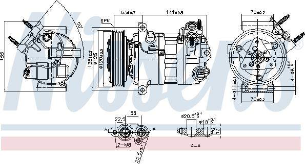 NISSENS 890594 - Компрессор кондиционера abcparts.ee