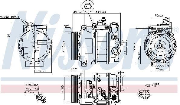 Nissens 890634 - Компрессор кондиционера abcparts.ee