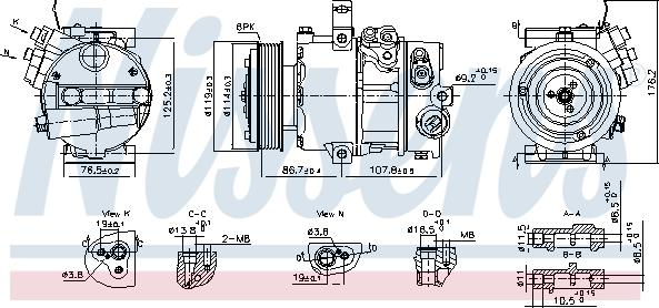 NISSENS 890751 - Компрессор кондиционера abcparts.ee