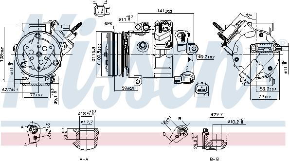 NISSENS 890772 - Компрессор кондиционера abcparts.ee