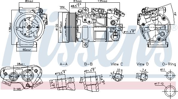 NISSENS 891017 - Компрессор кондиционера abcparts.ee