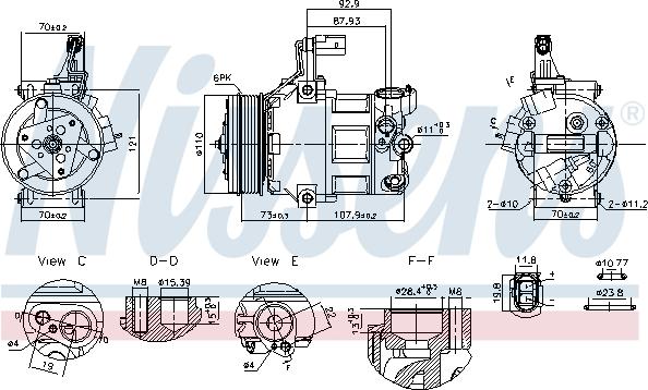 NISSENS 891034 - Компрессор кондиционера abcparts.ee