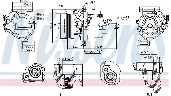 NISSENS 891074 - Компрессор кондиционера abcparts.ee