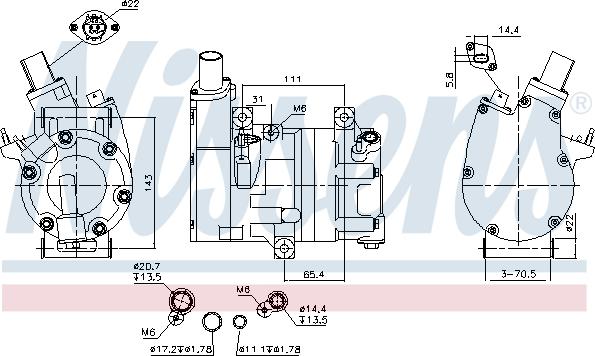 NISSENS 891075 - Компрессор кондиционера abcparts.ee