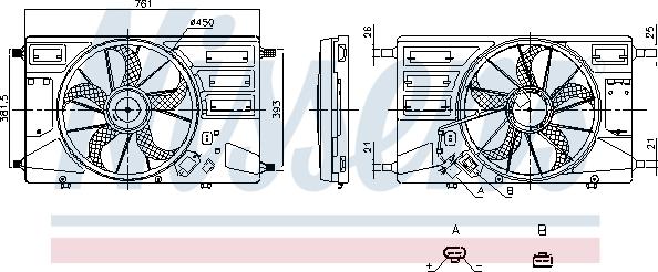Nissens 850100 - Вентилятор, охлаждение двигателя abcparts.ee