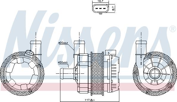 NISSENS 831350 - Водяной насос abcparts.ee