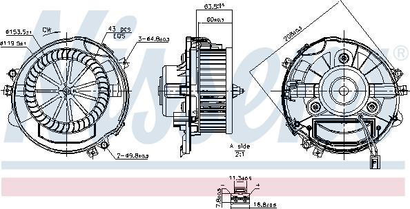 NISSENS 87588 - Вентилятор салона abcparts.ee