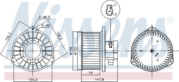 NISSENS 87531 - Вентилятор салона abcparts.ee