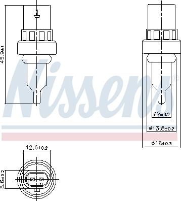 NISSENS 207011 - Датчик температуры ОЖ, охлаждающей жидкости abcparts.ee