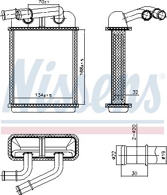 NISSENS 707313 - Теплообменник, отопление салона abcparts.ee