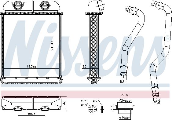 NISSENS 707257 - Теплообменник, отопление салона abcparts.ee