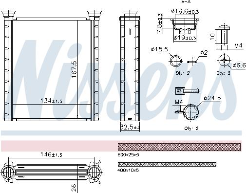 Nissens 707280 - Теплообменник, отопление салона abcparts.ee