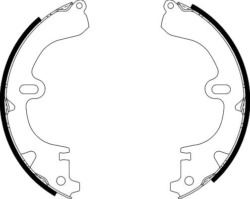 Nisshinbo NS1001 - Комплект тормозных колодок, барабанные abcparts.ee