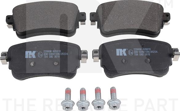 NK 229998 - Тормозные колодки, дисковые, комплект abcparts.ee