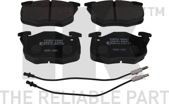 NK 229953 - Тормозные колодки, дисковые, комплект abcparts.ee