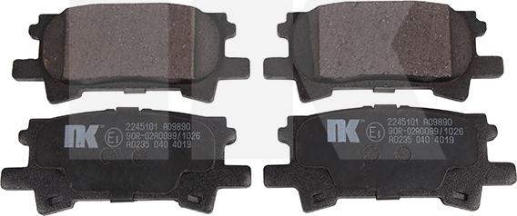 NK 2245101 - Тормозные колодки, дисковые, комплект abcparts.ee