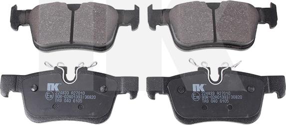 NK 224833 - Тормозные колодки, дисковые, комплект abcparts.ee