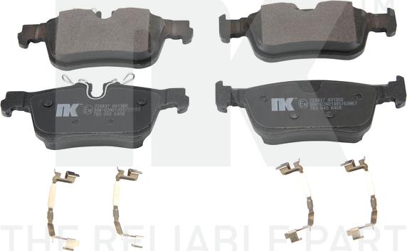 NK 224837 - Тормозные колодки, дисковые, комплект abcparts.ee