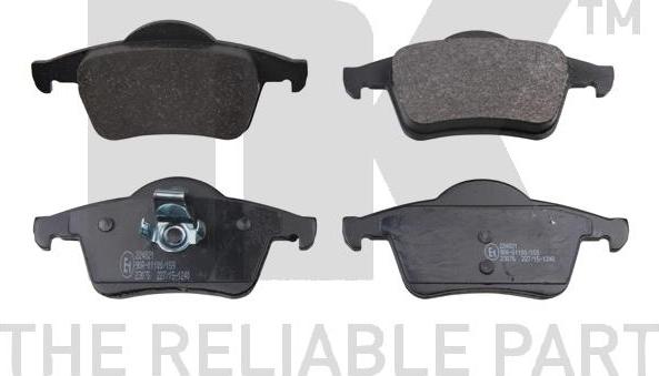 NK 224821 - Тормозные колодки, дисковые, комплект abcparts.ee