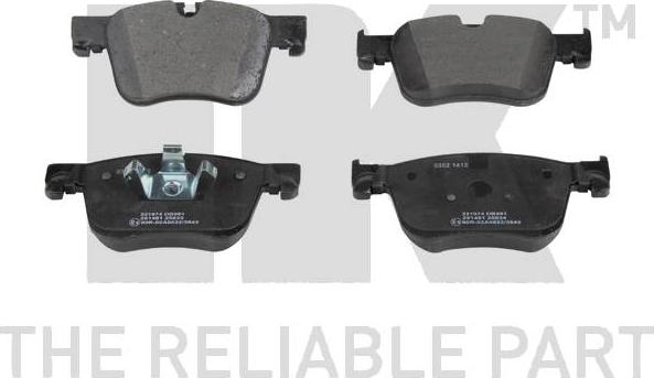 NK 221974 - Тормозные колодки, дисковые, комплект abcparts.ee