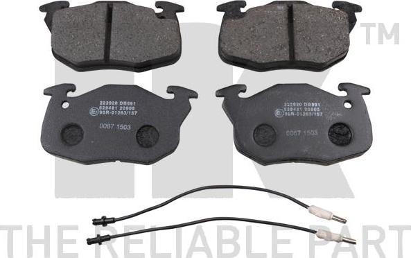 NK 223920 - Тормозные колодки, дисковые, комплект abcparts.ee