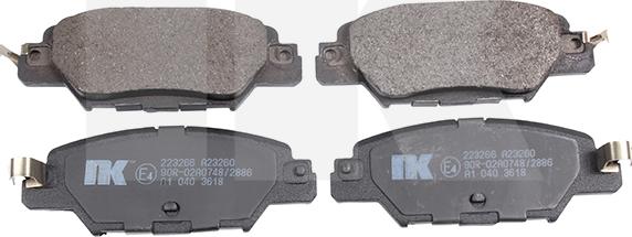 NK 223266 - Тормозные колодки, дисковые, комплект abcparts.ee