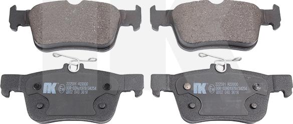 NK 222591 - Тормозные колодки, дисковые, комплект abcparts.ee