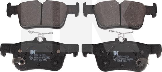 NK 222581 - Тормозные колодки, дисковые, комплект abcparts.ee