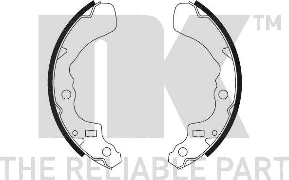 NK 2751504 - Комплект тормозных колодок, барабанные abcparts.ee